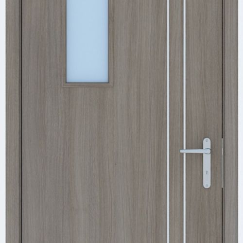 Cửa gỗ Composite cửa ô kính chỉ nhôm